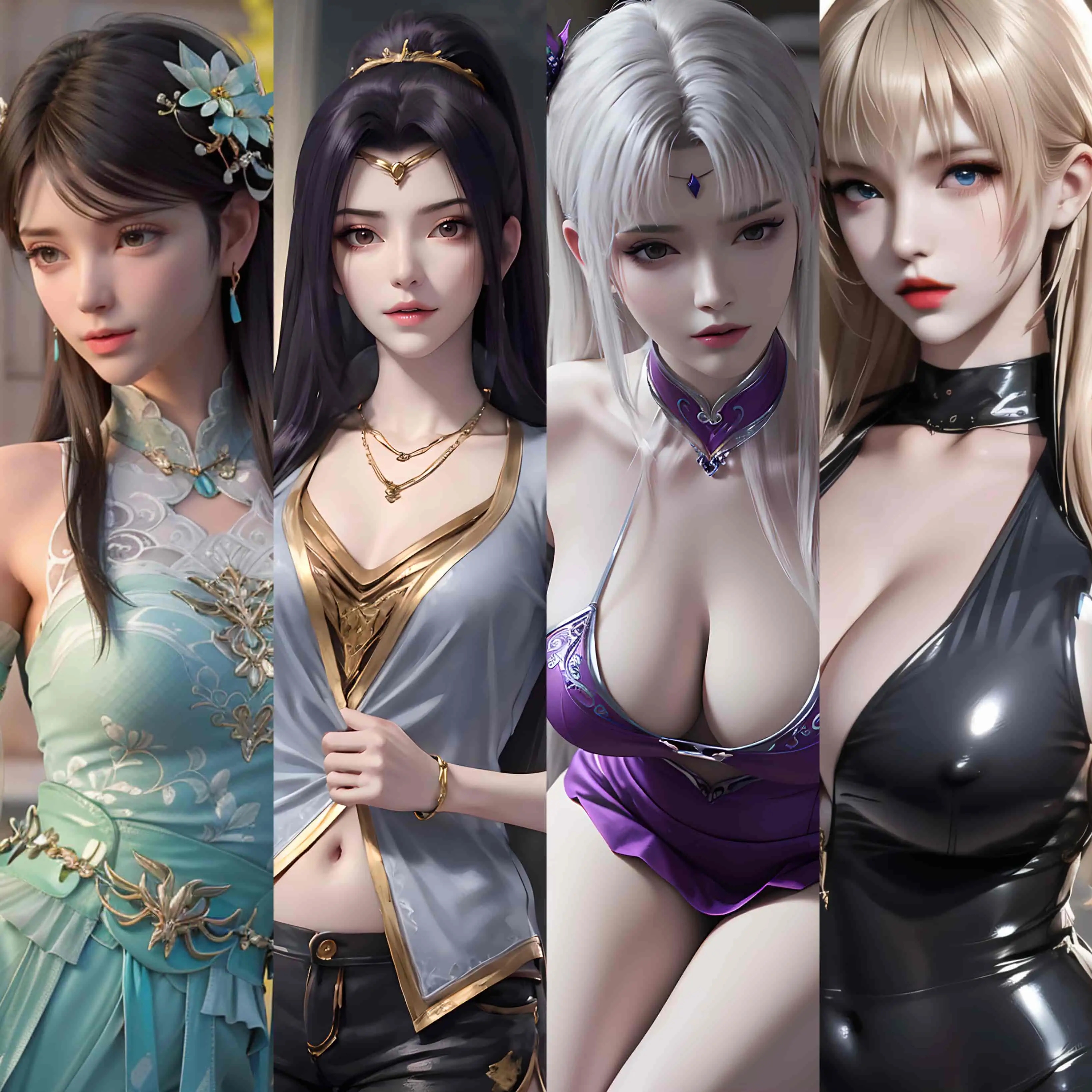 231124 天使彦/小医仙/夭夜/薰儿  四组合集 1455P